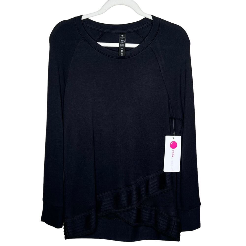 Yogalicious Black Long Sleeve workout sweater NWT Size Small